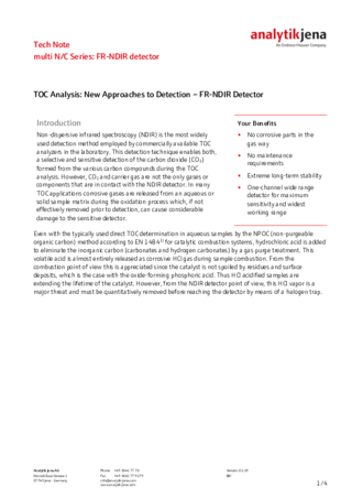 TechNote multiNC FR-NDIR Detector (English)