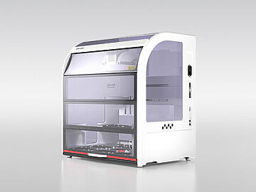 CyBio Felix automated liquid handler with enclosure (closed)