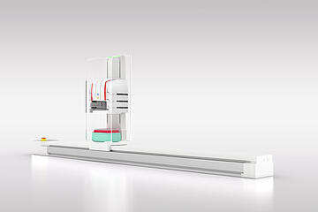CyBio Carry robot on a long rail