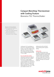 Product Flyer Biometra TSC ThermoShaker (English)