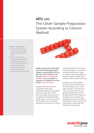  Flyer APU sim | AOX Sample preparation
