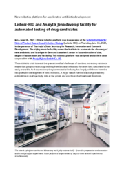 [Translate to English (IN):] Press Release Cooperation Analytik Jena & Leibniz-HKI
