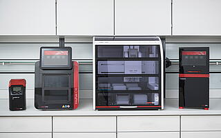 Life Science & Liquid Handling Workflow: SpeedMill PLUS, InnuPure C16, CyBio FeliX, qTOWER³