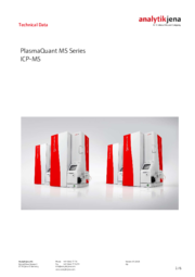 Technical Data PlasmaQuant MS