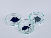 Cathode material before and after comminution