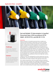 Fast and Reliable TS Determination in Liquefied Pressurized Gases (LPG) according to ASTM D6667, ASTM D7551, and DIN EN 17178 (EN)