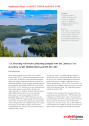 TOC Recovery in Particle-Containing Samples with the Cellulose Test According to DIN EN 1484 (EN)