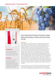 Food Authenticity Testing by Strontium Isotope Ratio Determination in Wine and Cereals Using ICP-MS (EN)