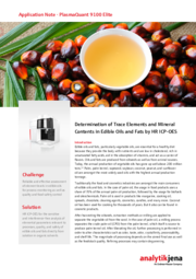 Determination of Trace Elements and Mineral Contents in Edible Oils and Fats by HR ICP-OES (EN)