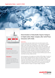 Determination of Adsorbable Organic Halogens in Highly Saline Water Samples after Solid Phase Extraction (EN)