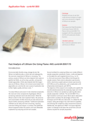 Fast Analysis of Lithium Ore Using Flame-AAS contrAA 800 (EN)