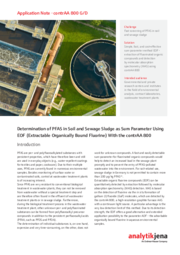 Determination of PFAS in Soil and Sewage Sludge as Sum Parameter Using EOF (Extractable Organically Bound Fluorine) With the contrAA 800 (EN)