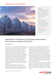 Determination of Total Chloride in LPG and Gaseous Hydrocarbons by Microcoulometry in Accordance with UOP 910 (EN)
